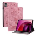 For Lenovo Tab M11/Xiaoxin Pad 11 2024 Butterfly Rose Embossed Leather Tablet Case(Pink)