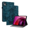 For Lenovo Tab M11/Xiaoxin Pad 11 2024 Butterfly Rose Embossed Leather Tablet Case(Dark Blue)