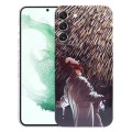 For Samsung Galaxy S22+ 5G Precise Hole Oil Painting Pattern PC Phone Case(Rain)