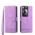 For OPPO A2 Dierfeng Dream Line TPU + PU Leather Phone Case(Purple)
