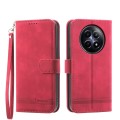 For Realme 12 5G Dierfeng Dream Line TPU + PU Leather Phone Case(Red)