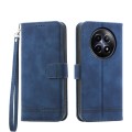 For Realme 12 5G Dierfeng Dream Line TPU + PU Leather Phone Case(Blue)
