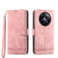 For Realme 12 5G Dierfeng Dream Line TPU + PU Leather Phone Case(Pink)