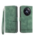 For Realme 12 5G Dierfeng Dream Line TPU + PU Leather Phone Case(Green)