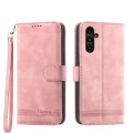For Samsung Galaxy A15 Dierfeng Dream Line TPU + PU Leather Phone Case(Pink)