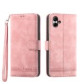 For Samsung Galaxy A05 Dierfeng Dream Line TPU + PU Leather Phone Case(Pink)
