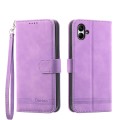 For Samsung Galaxy A05 Dierfeng Dream Line TPU + PU Leather Phone Case(Purple)