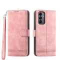 For Samsung Galaxy A05s Dierfeng Dream Line TPU + PU Leather Phone Case(Pink)