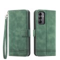 For Samsung Galaxy A05s Dierfeng Dream Line TPU + PU Leather Phone Case(Green)