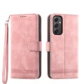 For Samsung Galaxy A35 Dierfeng Dream Line TPU + PU Leather Phone Case(Pink)