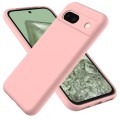 For Google Pixel 8a Pure Color Liquid Silicone Shockproof Phone Case(Pink)