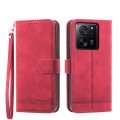 For Xiaomi 13T Dierfeng Dream Line TPU + PU Leather Phone Case(Red)