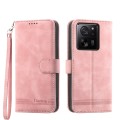 For Xiaomi 13T Dierfeng Dream Line TPU + PU Leather Phone Case(Pink)
