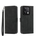 For Xiaomi Redmi Note 13 5G Dierfeng Dream Line TPU + PU Leather Phone Case(Black)