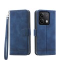 For Xiaomi Redmi Note 13 5G Dierfeng Dream Line TPU + PU Leather Phone Case(Blue)