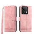 For Xiaomi Redmi Note 13 5G Dierfeng Dream Line TPU + PU Leather Phone Case(Pink)