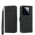 For Xiaomi 14 Pro Dierfeng Dream Line TPU + PU Leather Phone Case(Black)