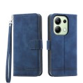 For Xiaomi Redmi Note13 4G Dierfeng Dream Line TPU + PU Leather Phone Case(Blue)
