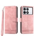 For Xiaomi Poco X6 Pro 5G Dierfeng Dream Line TPU + PU Leather Phone Case(Pink)