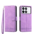 For Xiaomi Poco X6 Pro 5G Dierfeng Dream Line TPU + PU Leather Phone Case(Purple)