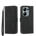 For Xiaomi Redmi Note 13 Pro 4G Dierfeng Dream Line TPU + PU Leather Phone Case(Black)