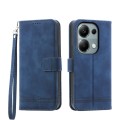 For Xiaomi Redmi Note 13 Pro 4G Dierfeng Dream Line TPU + PU Leather Phone Case(Blue)