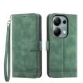 For Xiaomi Redmi Note 13 Pro 4G Dierfeng Dream Line TPU + PU Leather Phone Case(Green)