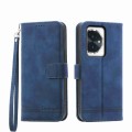 For Honor 100 Dierfeng Dream Line TPU + PU Leather Phone Case(Blue)