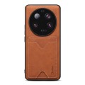 For Xiaomi 13 Ultra Denior PU Back Cover Card Slot Holder Phone Case(Brown)