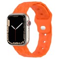 Football Texture Silicone Watch Band For Apple Watch 8 41mm(Orange)