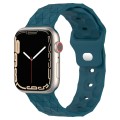 Football Texture Silicone Watch Band For Apple Watch SE 40mm(Dark Blue)