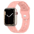 Football Texture Silicone Watch Band For Apple Watch SE 44mm(Pink)