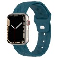 Football Texture Silicone Watch Band For Apple Watch 6 40mm(Dark Blue)