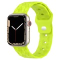 Football Texture Silicone Watch Band For Apple Watch 4 44mm(Limes Green)