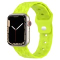 Football Texture Silicone Watch Band For Apple Watch 3 42mm(Limes Green)