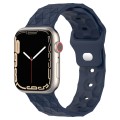 Football Texture Silicone Watch Band For Apple Watch 38mm(Midnight Blue)