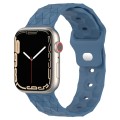 Football Texture Silicone Watch Band For Apple Watch 9 45mm(Blue)