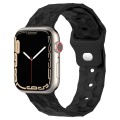Football Texture Silicone Watch Band For Apple Watch 9 41mm(Black)