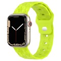 Football Texture Silicone Watch Band For Apple Watch 9 41mm(Limes Green)