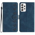 For Samsung Galaxy A23 5G Seven Butterflies Embossed Leather Phone Case(Blue)