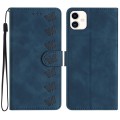 For Samsung Galaxy A05 Seven Butterflies Embossed Leather Phone Case(Blue)