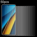 For Xiaomi Poco X6 Neo 50pcs 0.26mm 9H 2.5D Tempered Glass Film