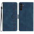 For Samsung Galaxy A35 5G Seven Butterflies Embossed Leather Phone Case(Blue)