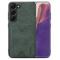 For Samsung Galaxy S24 5G Denior PU Back Cover Card Slot Holder Phone Case(Green)