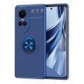 For OPPO Reno10 / 10 Pro Global Metal Ring Holder TPU Phone Case(Blue)