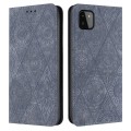 For Samsung Galaxy A22 5G Ethnic Embossed Adsorption Leather Phone Case(Grey)