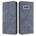 For Samsung Galaxy S10e Ethnic Embossed Adsorption Leather Phone Case(Grey)