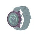 For Suunto 9 Transparent TPU Silicone Watch Case(Transparent Purple)