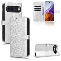For Google Pixel 9 Honeycomb Dot Texture Leather Phone Case(Silver)