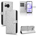 For Sharp Aquos Sense8 Honeycomb Dot Texture Leather Phone Case(Silver)